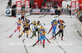 04.12.2011, Duesseldorf, Germany (GER): group, in front Alexei Petukhov (RUS), Fischer, Fischer, Rottefella, Swix, Adidas, on the left behind Len Valjas (CAN), Fischer, Rottefella, Alpina, Swix, One Way  - FIS world cup cross-country, team sprint, Duesseldorf (GER). www.nordicfocus.com. © Hemmersbach/NordicFocus. Every downloaded picture is fee-liable.