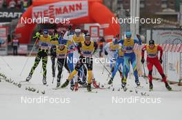 04.12.2011, Duesseldorf, Germany (GER): Group, in front Sebastian Eisenlauer (GER), Fischer, Rottefella, One Way, Adidas  - FIS world cup cross-country, team sprint, Duesseldorf (GER). www.nordicfocus.com. © Hemmersbach/NordicFocus. Every downloaded picture is fee-liable.