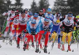 30.12.2011, Oberhof, Germany (GER): in front Ilia Chernousov (RUS), Rossignol, Rottefella, Swix, adidas, on the right Tim Tscharnke (GER), Fischer, Alpina, Rottefella, Swix, Adidas  - FIS world cup cross-country, tour de ski, pursuit men, Oberhof (GER). www.nordicfocus.com. © Hemmersbach/NordicFocus. Every downloaded picture is fee-liable.