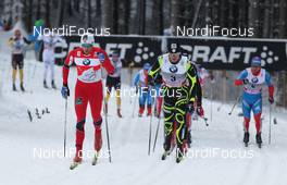 30.12.2011, Oberhof, Germany (GER): group, l-r: Petter Northug (NOR), Fischer, Rottefella, Alpina, Ski Go, Swix, Maurice Manificat (FRA), Fischer, Swix, One Way, Ilia Chernousov (RUS), Rossignol, Rottefella, Swix, adidas  - FIS world cup cross-country, tour de ski, pursuit men, Oberhof (GER). www.nordicfocus.com. © Hemmersbach/NordicFocus. Every downloaded picture is fee-liable.