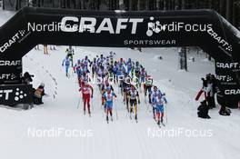30.12.2011, Oberhof, Germany (GER): feature, Craft arc, in front, l-r: Petter Northug (NOR), Fischer, Rottefella, Alpina, Ski Go, Swix, Ilia Chernousov (RUS), Rossignol, Rottefella, Swix, adidas, Jens Filbrich (GER), Rossignol, Rottefella, One Way, adidas, Alexander Legkov (RUS), Rossignol, Rottefella, Swix, adidas - FIS world cup cross-country, tour de ski, pursuit men, Oberhof (GER). www.nordicfocus.com. © Hemmersbach/NordicFocus. Every downloaded picture is fee-liable.