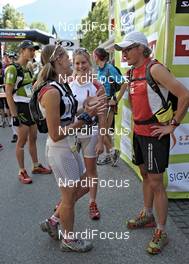 06.07.2011, Ehrwald, Austria (AUT): l-r: Gaby Steigmeier (Fitness-Appenzell Salomon), Anna Frost (Team Salomon)  - Salomon 4 Trails, trail running, 38km , Garmisch-Partenkirchen (GER) - Ehrwald (AUT). www.nordicfocus.com. © NordicFocus. Every downloaded picture is fee-liable.