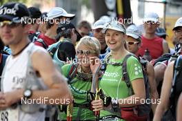 06.07.2011, Ehrwald, Austria (AUT): l-r: Stefanie Felgenhauer (Team Craft Women), Petra Uschold (Team Craft Women)  - Salomon 4 Trails, trail running, 38km , Garmisch-Partenkirchen (GER) - Ehrwald (AUT). www.nordicfocus.com. © NordicFocus. Every downloaded picture is fee-liable.