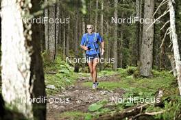 06.07.2011, Ehrwald, Austria (AUT): running through the forests around Ehrwald - Salomon 4 Trails, trail running, 38km , Garmisch-Partenkirchen (GER) - Ehrwald (AUT). www.nordicfocus.com. © NordicFocus. Every downloaded picture is fee-liable.