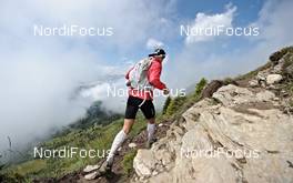 08.07.2011, Ehrwald, Austria (AUT): running high above - Salomon 4 Trails, trail running, 32km, Imst (AUT) - Landeck (AUT). www.nordicfocus.com. © NordicFocus. Every downloaded picture is fee-liable.