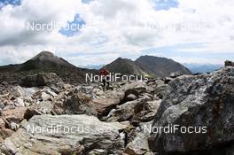 09.07.2011, Samnaun, Switzerland (SUI): track on the stony terrain  - Salomon 4 Trails, trail running, 32km, Landeck (AUT) - Samnaun (SUI). www.nordicfocus.com. Â© NordicFocus. Every downloaded picture is fee-liable.