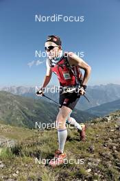 09.07.2011, Samnaun, Switzerland (SUI): slower runners passing Fisserjoch - Salomon 4 Trails, trail running, 32km, Landeck (AUT) - Samnaun (SUI). www.nordicfocus.com. © NordicFocus. Every downloaded picture is fee-liable.