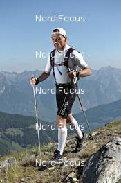 09.07.2011, Samnaun, Switzerland (SUI): slower runners passing Fisserjoch - Salomon 4 Trails, trail running, 32km, Landeck (AUT) - Samnaun (SUI). www.nordicfocus.com. © NordicFocus. Every downloaded picture is fee-liable.