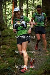 03.09.2011, Hirschegg, Kleinwalsertal, Austria (AUT): Gitti Schiebel (GER),  TEAM MOUNTAIN HEROES SALOMON    - Gore Tex Transalpine Run, trail running, 27km, Oberstdorf (GER) - Hirschegg (AUT). www.nordicfocus.com. © NordicFocus. Every downloaded picture is fee-liable.