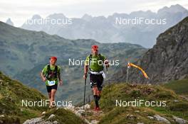 04.09.2011, Schruns, Austria (AUT): athletes in the beautiful scenery of Vorarlberg   - Gore Tex Transalpine Run, trail running, 53km, Hirschegg (AUT) - Schruns (AUT). www.nordicfocus.com. © NordicFocus. Every downloaded picture is fee-liable.