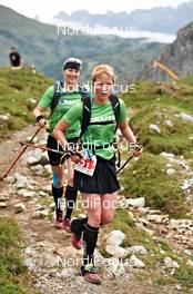 04.09.2011, Schruns, Austria (AUT): l-r: Kathrin Hoefler (GER), Team Craft Women, Stefanie Felgenhauer (Team Craft Women)    - Gore Tex Transalpine Run, trail running, 53km, Hirschegg (AUT) - Schruns (AUT). www.nordicfocus.com. © NordicFocus. Every downloaded picture is fee-liable.