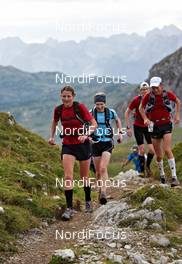 04.09.2011, Schruns, Austria (AUT): athletes in the beautiful scenery of Vorarlberg   - Gore Tex Transalpine Run, trail running, 53km, Hirschegg (AUT) - Schruns (AUT). www.nordicfocus.com. © NordicFocus. Every downloaded picture is fee-liable.
