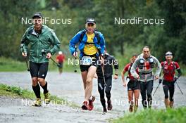05.09.2011, Galtuer, Austria (AUT): slower racers just after the start   - Gore Tex Transalpine Run, trail running, 42km, Schruns (AUT) - Galtuer (AUT). www.nordicfocus.com. © NordicFocus. Every downloaded picture is fee-liable.