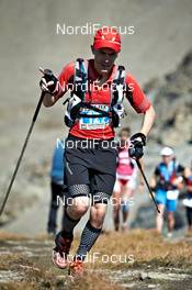 06.09.2011, Scuol, Switzerland (SUI): Oliver Steininger (GER), Team Salomon    - Gore Tex Transalpine Run, trail running, 40km, Galtuer (AUT) - Scuol (SUI). www.nordicfocus.com. © NordicFocus. Every downloaded picture is fee-liable.