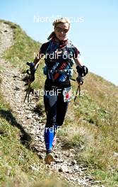 06.09.2011, Scuol, Switzerland (SUI): Maija Oravamaki (FIN), TEAM BUFF THERMOCOOL    - Gore Tex Transalpine Run, trail running, 40km, Galtuer (AUT) - Scuol (SUI). www.nordicfocus.com. © NordicFocus. Every downloaded picture is fee-liable.