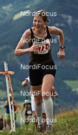 07.09.2011, Scuol, Switzerland (SUI): Claire Gordon (GBR)   - Gore Tex Transalpine Run, trail running, 6km, Scuol (SUI). www.nordicfocus.com. © NordicFocus. Every downloaded picture is fee-liable.