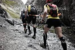 08.09.2011, Mals, Italy (ITA): slower racers in the Uina valley   - Gore Tex Transalpine Run, trail running, 39km, Scuol (SUI) - Mals (ITA). www.nordicfocus.com. © NordicFocus. Every downloaded picture is fee-liable.