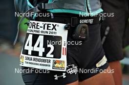 10.09.2011, Latsch, Italy (ITA): GPS equipment Polar   - Gore Tex Transalpine Run, trail running, 30km, Schlanders (ITA) - Latsch (ITA). www.nordicfocus.com. © NordicFocus. Every downloaded picture is fee-liable.