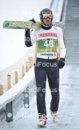 03.01.2011, Innsbruck, Austria (AUT): Emmanuel Chedal (FRA), Fischer  - FIS world cup ski jumping, four hills tournament, individual HS130, Innsbruck (AUT). www.nordicfocus.com. Â© Felgenhauer/NordicFocus. Every downloaded picture is fee-liable.