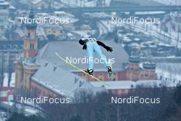 03.01.2011, Innsbruck, Austria (AUT): Anders Jacobsen (NOR), Fischer, flying above Innsbruck  - FIS world cup ski jumping, four hills tournament, individual HS130, Innsbruck (AUT). www.nordicfocus.com. Â© Felgenhauer/NordicFocus. Every downloaded picture is fee-liable.