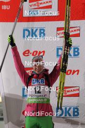 06.01.2012, Oberhof, Germany (GER): Darya Domracheva (BLR), Fischer, Rottefella, Leki - IBU world cup biathlon, sprint women, Oberhof (GER). www.nordicfocus.com. © Manzoni/NordicFocus. Every downloaded picture is fee-liable.