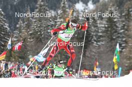 22.01.2012, Antholz, Italy (ITA): Ole Einar Bjoerndalen (NOR), Madshus, Rottefella, Odlo - IBU world cup biathlon, relay men, Antholz (ITA). www.nordicfocus.com. © Manzoni/NordicFocus. Every downloaded picture is fee-liable.