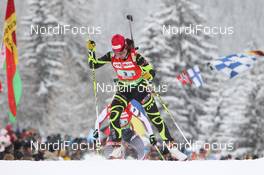 21.01.2012, Antholz, Italy (ITA): Sofie Boilley (FRA), Rossignol, Rottefella, OneWay - IBU world cup biathlon, relay women, Antholz (ITA). www.nordicfocus.com. © Manzoni/NordicFocus. Every downloaded picture is fee-liable.