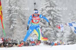 21.01.2012, Antholz, Italy (ITA): Karin Oberhofer (ITA), Fischer, Rottefella, Alpina, Swix - IBU world cup biathlon, relay women, Antholz (ITA). www.nordicfocus.com. © Manzoni/NordicFocus. Every downloaded picture is fee-liable.