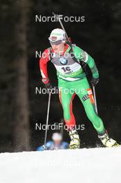 19.01.2012, Antholz, Italy (ITA): Darya Domracheva (BLR), Fischer, Rottefella, Leki - IBU world cup biathlon, sprint women, Antholz (ITA). www.nordicfocus.com. © Manzoni/NordicFocus. Every downloaded picture is fee-liable.
