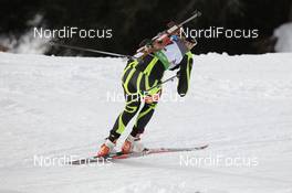 19.01.2012, Antholz, Italy (ITA): Marie Laure Brunet (FRA), Rossignol, Rottefella, Swix - IBU world cup biathlon, sprint women, Antholz (ITA). www.nordicfocus.com. © Manzoni/NordicFocus. Every downloaded picture is fee-liable.