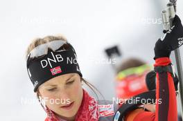 19.01.2012, Antholz, Italy (ITA): Brigitte Roeksund (NOR), Fischer, Rottefella, Alpina, Swix, ODLO - IBU world cup biathlon, sprint women, Antholz (ITA). www.nordicfocus.com. © Manzoni/NordicFocus. Every downloaded picture is fee-liable.