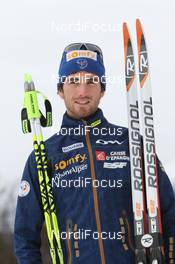 19.01.2012, Antholz, Italy (ITA): Jean Guillaume Beatrix (FRA), Rossignol, Rottefella, One Way, Odlo - IBU world cup biathlon, training, Antholz (ITA). www.nordicfocus.com. © Manzoni/NordicFocus. Every downloaded picture is fee-liable.