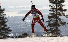 02.02.2012, Holmenkollen, Norway (NOR):  Elise Ringen (NOR), Fischer, Rottefella, Odlo - IBU world cup biathlon, sprint women, Holmenkollen (NOR). www.nordicfocus.com. Â© Laiho/NordicFocus. Every downloaded picture is fee-liable.