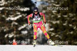 02.02.2012, Holmenkollen, Norway (NOR):  Laure Soulie (AND), Fischer, Rottefella, One Way - IBU world cup biathlon, sprint women, Holmenkollen (NOR). www.nordicfocus.com. Â© Laiho/NordicFocus. Every downloaded picture is fee-liable.