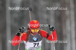10.02.2012, Kontiolahti, Finland (FIN): Yan Zhang (CHN) - IBU world cup biathlon, sprint women, Kontiolahti (FIN). www.nordicfocus.com. © Manzoni/NordicFocus. Every downloaded picture is fee-liable.