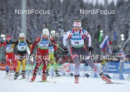 18.03.2012, Khanty-Mansiysk, Russia (RUS): Krystyna Palka (POL), Fischer, Rottefella, Alpina, Swix leads Tirli Ekhoff (NOR), Fischer, Rottefella, Alpina, Odlo, Swix, Franziska Hildebrand (GER), Salomon, Leki, adidas - IBU world cup biathlon, mass women, Khanty-Mansiysk (RUS). www.nordicfocus.com. © Manzoni/NordicFocus. Every downloaded picture is fee-liable.