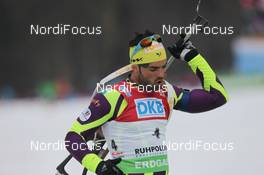 06.03.2012, Ruhpolding, Germany (GER): Simon Fourcade (FRA), Fischer, Rottefella, Rossignol, Swix, Odlo - IBU world championships biathlon, individual men, Ruhpolding (GER). www.nordicfocus.com. © Manzoni/NordicFocus. Every downloaded picture is fee-liable.