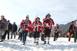 07.03.2012, Ruhpolding, Germany (GER): Event Feature: Norwegian fans - IBU world championships biathlon, individual women, Ruhpolding (GER). www.nordicfocus.com. © Manzoni/NordicFocus. Every downloaded picture is fee-liable.