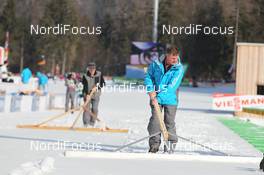 07.03.2012, Ruhpolding, Germany (GER): Event Feature: Track preparation - IBU world championships biathlon, individual women, Ruhpolding (GER). www.nordicfocus.com. © Manzoni/NordicFocus. Every downloaded picture is fee-liable.