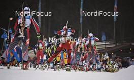11.03.2012, Ruhpolding, Germany (GER): the big group from behind - IBU world championships biathlon, mass women, Ruhpolding (GER). www.nordicfocus.com. © Felgenhauer/NordicFocus. Every downloaded picture is fee-liable.