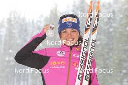 16.03.2012, Ruhpolding, Germany (GER): Sofie Boilley (FRA), Rossignol, Rottefella, OneWay - IBU world championships biathlon, medals, Ruhpolding (GER). www.nordicfocus.com. © Manzoni/NordicFocus. Every downloaded picture is fee-liable.