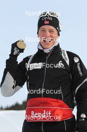 15.03.2012, Ruhpolding, Germany (GER): Tarjei Boe (NOR), Fischer, Rottefella, Swix, ODLO - IBU world championships biathlon, medals, Ruhpolding (GER). www.nordicfocus.com. © Manzoni/NordicFocus. Every downloaded picture is fee-liable.
