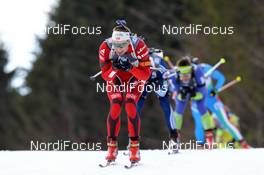 09.03.2012, Ruhpolding, Germany (GER): Rune Bratsveen (NOR), Madshus, Rottefella, Odlo - IBU world championships biathlon, relay men, Ruhpolding (GER). www.nordicfocus.com. © Manzoni/NordicFocus. Every downloaded picture is fee-liable.