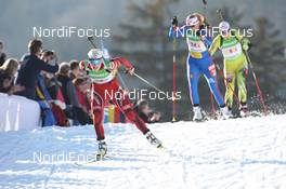 01.03.2012, Ruhpolding, Germany (GER): Tora Berger (NOR), Fischer, Rottefella, Odlo - IBU world championships biathlon, relay mixed, Ruhpolding (GER). www.nordicfocus.com. © Manzoni/NordicFocus. Every downloaded picture is fee-liable.