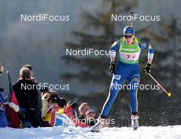 01.03.2012, Ruhpolding, Germany (GER): Anna Maria Nilsson (SWE), Madshus, Rottefella, Leki, adidas - IBU world championships biathlon, relay mixed, Ruhpolding (GER). www.nordicfocus.com. © Manzoni/NordicFocus. Every downloaded picture is fee-liable.