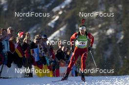 01.03.2012, Ruhpolding, Germany (GER): Ole Einar Bjoerndalen (NOR), Madshus, Rottefella, Odlo - IBU world championships biathlon, relay mixed, Ruhpolding (GER). www.nordicfocus.com. © Wukits/NordicFocus. Every downloaded picture is fee-liable.