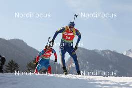 03.03.2012, Ruhpolding, Germany (GER): Bjoern Ferry (SWE), Fischer, Rottefella, Leki, adidas - IBU world championships biathlon, sprint men, Ruhpolding (GER). www.nordicfocus.com. © Manzoni/NordicFocus. Every downloaded picture is fee-liable.