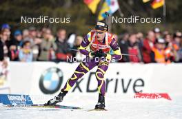03.03.2012, Ruhpolding, Germany (GER): Alexis Boeuf (FRA), Salomon, Swix, OneWay - IBU world championships biathlon, sprint men, Ruhpolding (GER). www.nordicfocus.com. © Felgenhauer/NordicFocus. Every downloaded picture is fee-liable.
