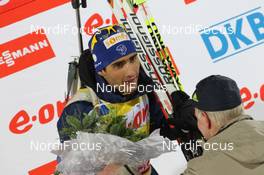 29.11.2012, Oestersund, Sweden (SWE): Martin Fourcade (FRA), Rossignol, Rottefella, OneWay - IBU world cup biathlon, individual men, Oestersund (SWE). www.nordicfocus.com. © Manzoni/NordicFocus. Every downloaded picture is fee-liable.