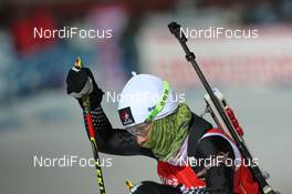 01.12.2012, Oestersund, Sweden (SWE): Megan Imrie (CAN), Salomon, Leki - IBU world cup biathlon, sprint women, Oestersund (SWE). www.nordicfocus.com. © Manzoni/NordicFocus. Every downloaded picture is fee-liable.